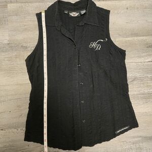 Women's Harley-Davidson Black Sleeveless Blouse